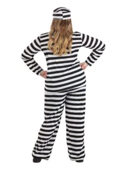 Women's Striped Prisoner Costume -Halloween Costumes Shop womens vintage striped prisoner costume alt 2