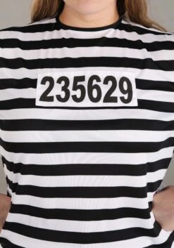 Women's Striped Prisoner Costume -Halloween Costumes Shop womens vintage striped prisoner costume alt 4