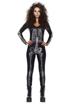 LEG AVENUE X-Ray Skeleton Catsuit Costume For Women