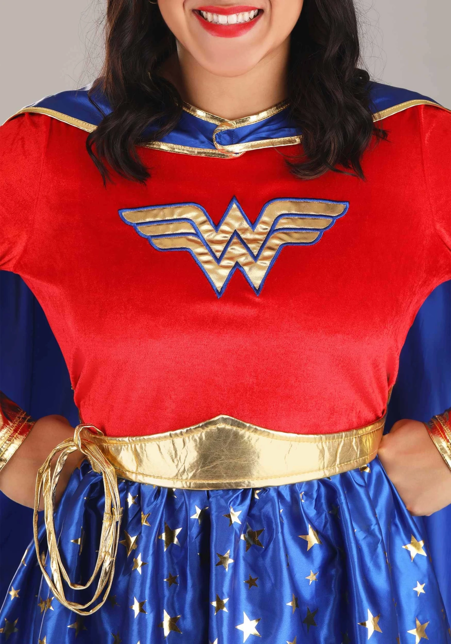 Wonder Woman Plus Size Long Sleeved Costume Dress For Women 4 Wonder Woman Plus Size Long Sleeved Costume Dress For Women - Image 4