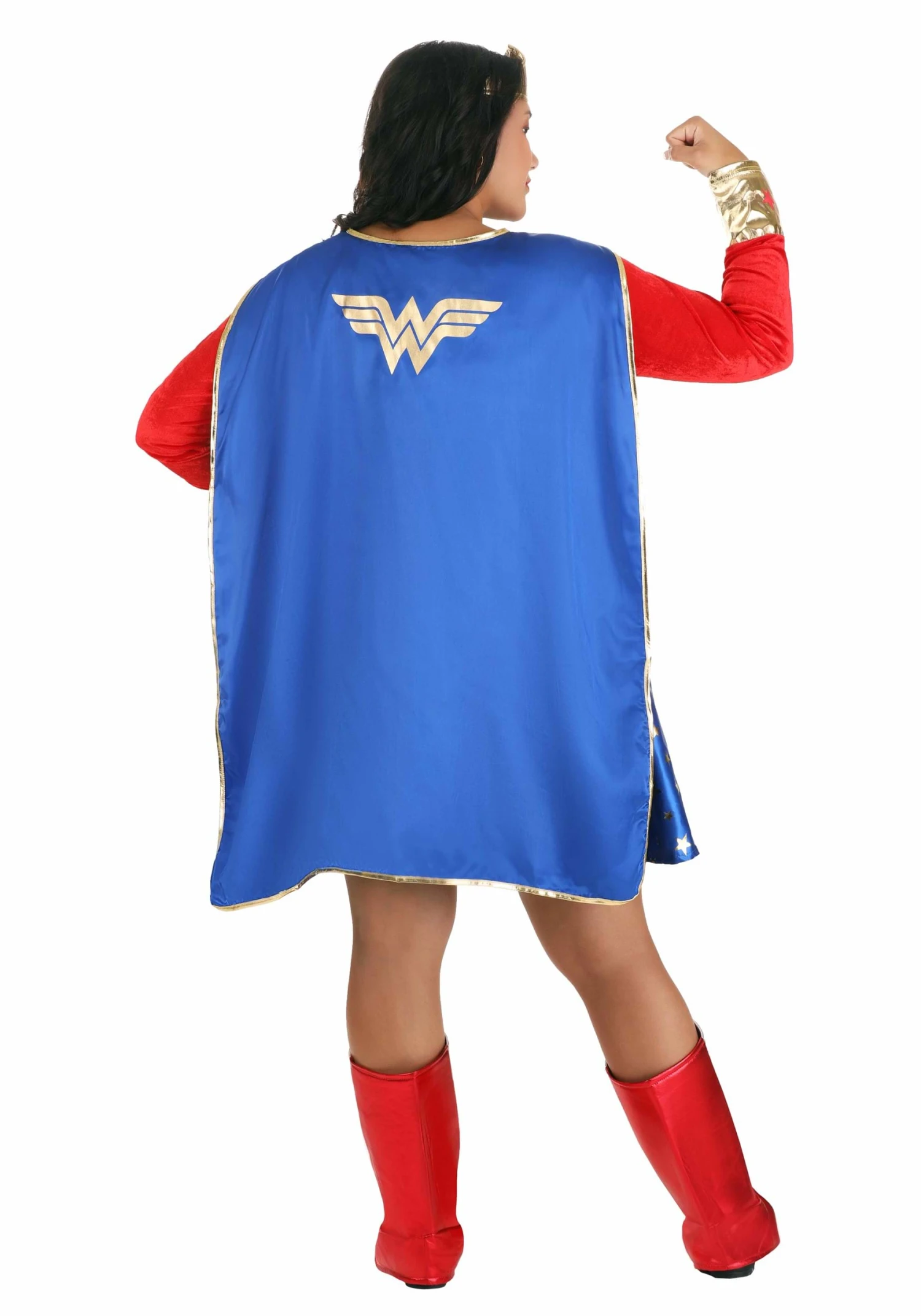 Wonder Woman Plus Size Long Sleeved Costume Dress For Women 8 Wonder Woman Plus Size Long Sleeved Costume Dress For Women - Image 8