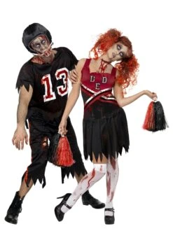 Smiffys Zombie Football Player Costume For Adults -Halloween Costumes Shop zombie football player costume couples image