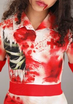 Zombie Nurse Girl's Costume -Halloween Costumes Shop zombie nurse costume alt 2